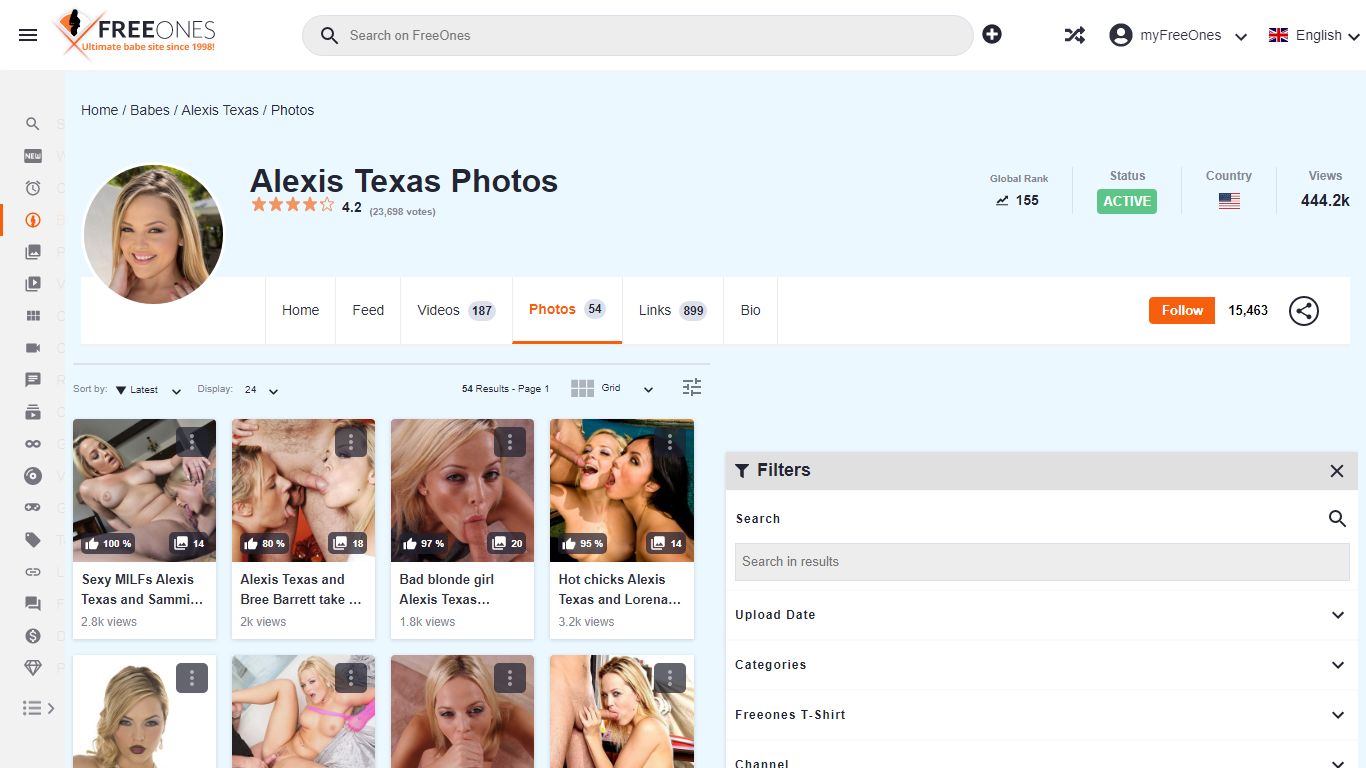 Alexis Texas photos | Watch her 54 free HQ galleries at FreeOnes